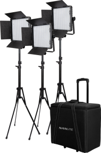 Nanlite 3 light kit 600CSA + statywy + kufer na kołach