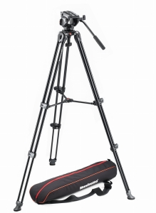 KIT Manfrotto statyw Twin Telesc, głowica 500A, torba miękka