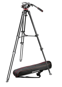 Manfrotto statyw Twin Telesc z głowicą 502A, torba miękka
